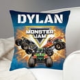 thumbnail image 5 of Personalized Monster Jam Trucks Throw Pillow - Logo Blue, 5 of 5