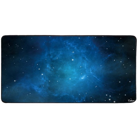 Cmhoo Large Mouse Pad Gaming XXL & Desk Keyboard Mat Size (35.4x15.7x0.1IN, 90x40 Sky Blue)