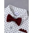 thumbnail image 6 of CARETOO Toddler Baby Boy Clothes 3pcs Formal Suit Dress Shirt Suspender Pants Bowtie Cotton Fabric, 6 of 13
