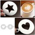 thumbnail image 3 of 2 Pcs Chocolate Set Coffee Art Templates Baking Stencils Latte Art Stencils Coffee Decorating Stencils Star Coffee Stencils, 3 of 3