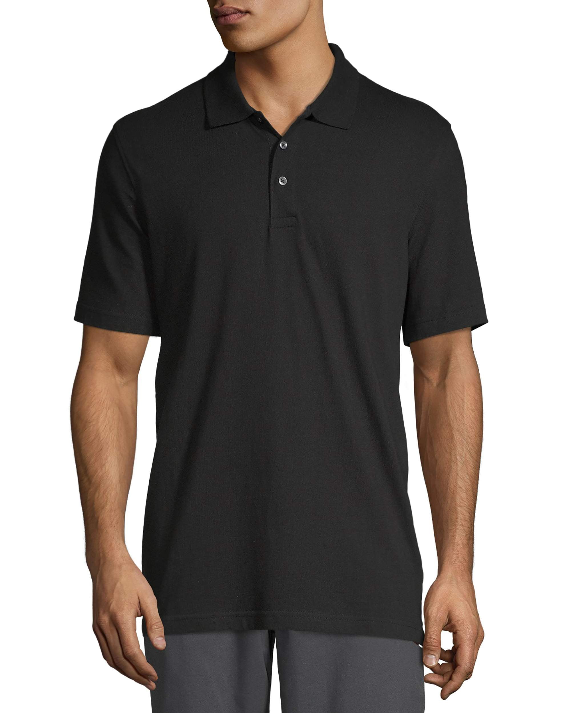 Men's Short Sleeve Solid Jersey Polo, up to 5XL
