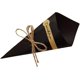thumbnail image 1 of 50 conos de papel Kraft plegables para flores, ramos, dulces, cajas de regalo, conos de boda, 15 x 15 cm, color negro, 1 of 4