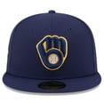 thumbnail image 2 of Men's New Era  Navy Milwaukee Brewers 2025 Jackie Robinson Day 59FIFTY Fitted Hat, 2 of 5