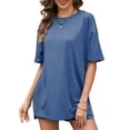 thumbnail image 3 of JYLFC Womens 2 Piece Sets Summer Outfits Lounge Set Oversized Tshirts Matching Biker Shorts,Blue S, 3 of 7