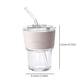 thumbnail image 3 of Vaso alto para bebidas, taza de café, vaso con doble pajita, vaso portátil para regalo, 3 of 4