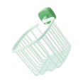 thumbnail image 2 of Yuarrent Estante sin perforaciones para cocina, cesta de almacenamiento de plástico hueca, caja decorativa, soporte adhesivo montado en la Almacenamiento y organización del hogar Verde, 2 of 6