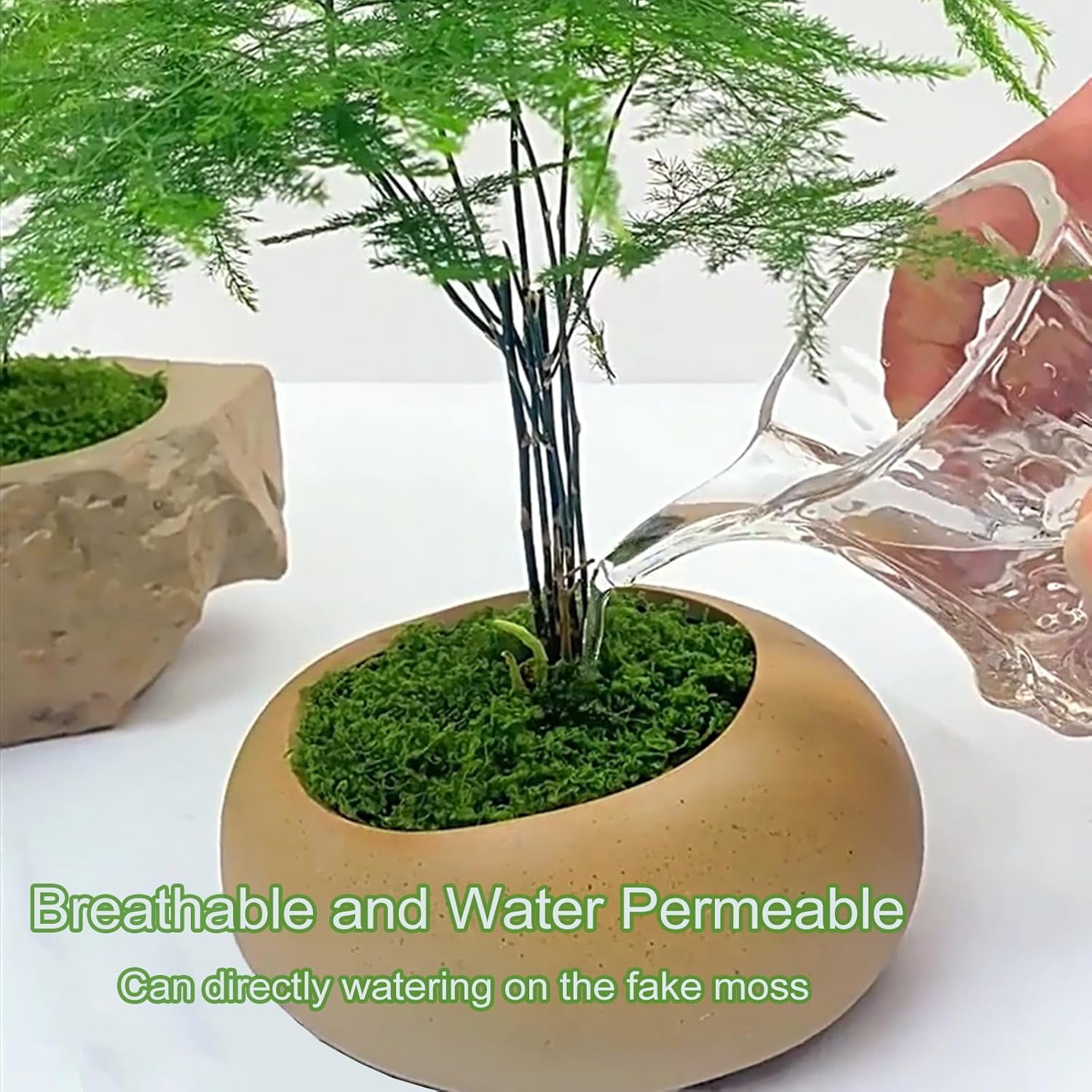Artificial Moss for Crafts & Plants - Floral Moss Decor for Centerpieces, Terrariums, Indoor/Outdoor DIY​​