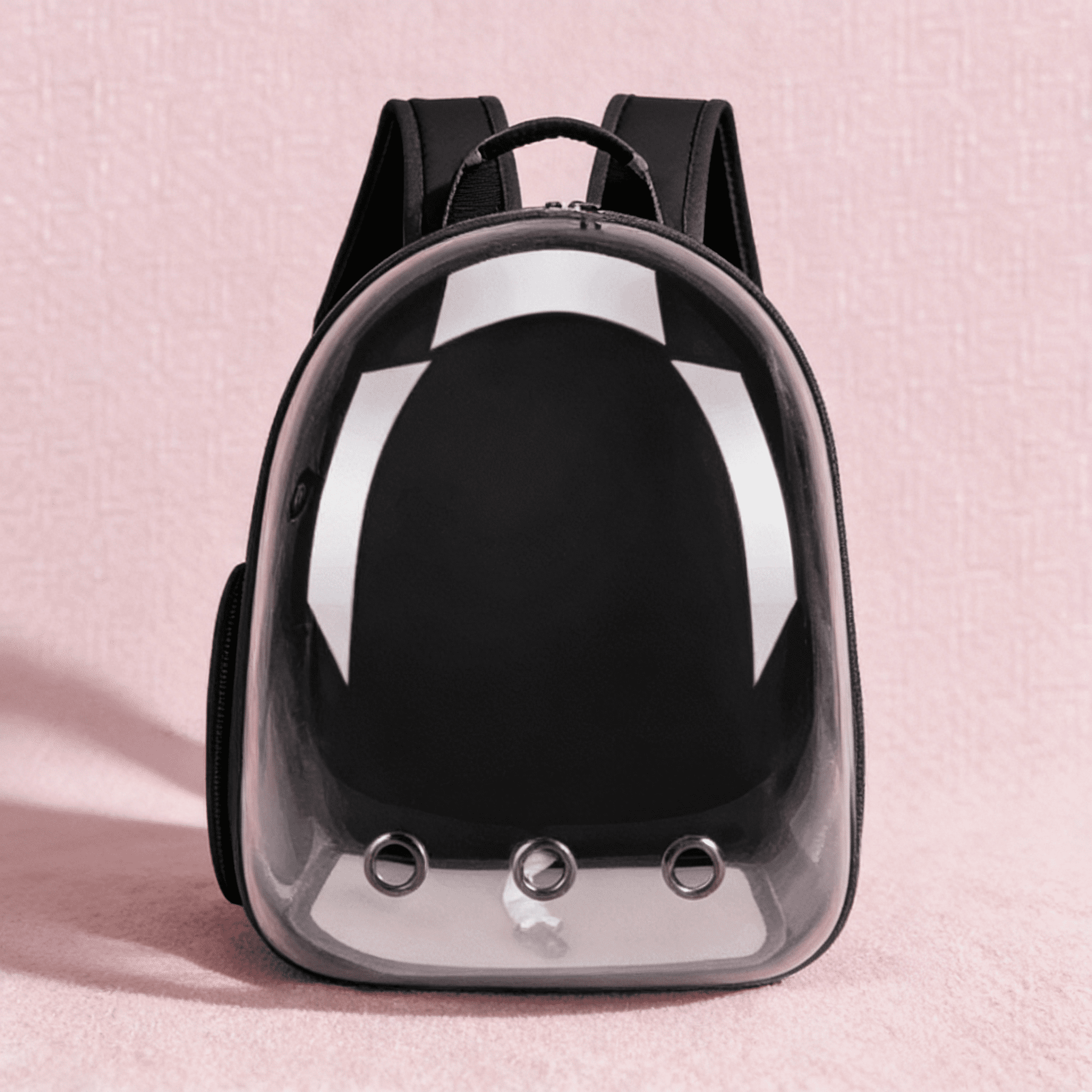 GASTROPOD 2026 New Cat Carrier,Anxiety-Relieving Transparent Window Cat Backpack,Comfortable 360°Breathable Mesh Cat Backpack Carrier,Expandable Space Cat Bag,Black