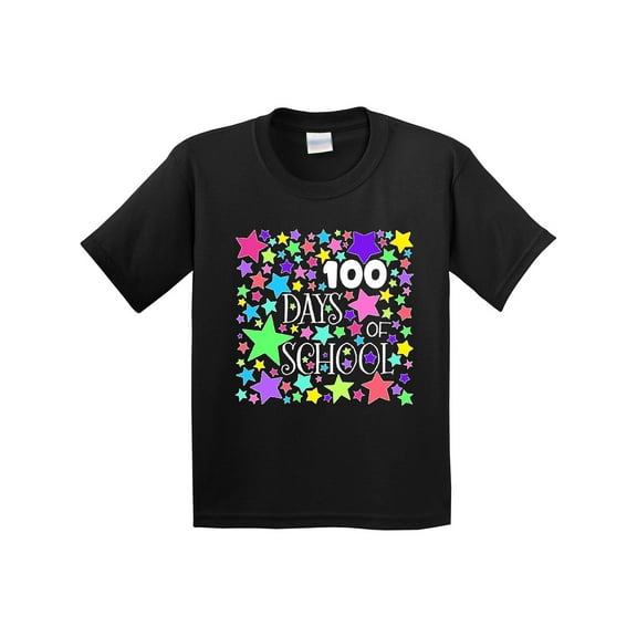Inktastic 100 Days of School Pastel Stars Youth T-Shirt