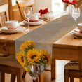 thumbnail image 2 of Sunflower Table Runner Linen Burlap Table Runner 72 Inches Long Vintage Yellow Botanical Floral Summer Dresser Scarves for Kitchen Island Coffee Dining Room Party Wedding Holiday Decoration 16"x72", 2 of 8