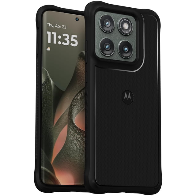 Funda negra para Motorola Edge 2025, absorción de impactos y ajuste preciso