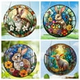 thumbnail image 7 of Uutvmp Stained Glass Suncatcher Rabbit and Flowers Handmade Window Hangings Colored Glass Suncatcher Crafts Kits for Indoor Garden Christmas Decoration, 7 of 7