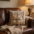 thumbnail image 5 of Tuvgenk 18x18 In Throw Pillow Covers Embroidered Indoors Polyester Pillowcases Multicolor Furry Rabbit for Patio, 5 of 6
