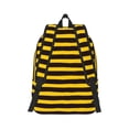 thumbnail image 3 of Balery Bee Stripe Vintage Canvas Backpack for Men and Women - Large Capacity, Durable Travel Laptop Bag for School, Work, Hiking, and Outdoor Activities, 3 of 6