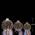 thumbnail image 6 of Northlight LED Lighted 3D Beaded Ball Ornament Outdoor Christmas Decorations - Candlelight Clear -, 6 of 10
