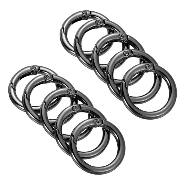 Unique Bargains Boucle à Ressort en Alliage de Zinc Noir (10 Pack)