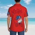 thumbnail image 6 of Balery Gnome 4th of July Print Men's Hawaiian Shirts Short Sleeve Beach Shirt Relaxed Fit Vacation Button Down Shirts-XX-Large, 6 of 9