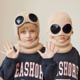 thumbnail image 4 of Hotiary Kids Winter Beanies Hat Scarf 2 Pieces Set, Boys Girls Knitted Cap with Glasses & Neck Warmer Outfits Toddler Baby Children Winter Soft Warm Accessories for 4-9 Years, 4 of 8