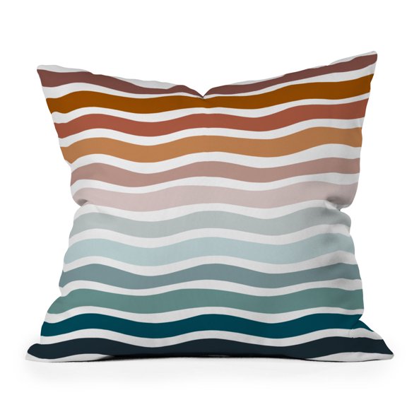 Society6 Rainbow Waves by CoastL Studio Throw Pillow