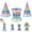 Candy Color-1, variant on Impossible Cone 3pcs, 3D Printed Spiral Fidget Pyramid Pass Through Sculpture, Stress Relief Stocking Filler White Elephant Gift