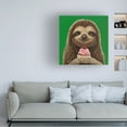 thumbnail image 3 of Hippie Hound Studios 'Sloth With Cupcake 'It's For You'' Canvas Art, 3 of 3