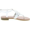 thumbnail image 6 of Pierre Dumas Women's Rosetta-10 Whipstitch Thong Low Heel Casual Sandals, 6 of 7