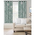 thumbnail image 2 of White Teal Spring Floral Blackout Curtains for Bedroom Living Room Darkening Curtains 63 Inches Long Summer Flowers Botanical Window Curtain 2 Panels Set Window Treatment Grommet Drapes 42"x63", 2 of 9