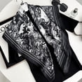 thumbnail image 1 of MYG Women Silk Scarf 90x90cm Luxury Print Large Hijab Shawl Bandanna Muffler Wrap, 1 of 7