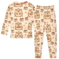 thumbnail image 2 of Capybara Animal Pattern Cotton Pajamas 2 Piece Set Sleepwear Soft and Comfortable Homewear Nightwear, 2 of 7