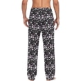 thumbnail image 2 of Skull Love Hearts Pajama Pants Mens Lounge Pants Super Soft Men Pajama Bottoms, 2 of 7