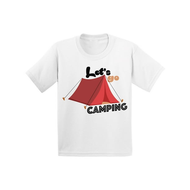 Awkward Styles Awkward Styles Let S Go Camping Youth Shirt Cute Birthday Gifts Camping Tshirts For Kids Camping Party Camp Tent Shirts For Boys Camp Tent Shirts For Girls Gifts For Nature