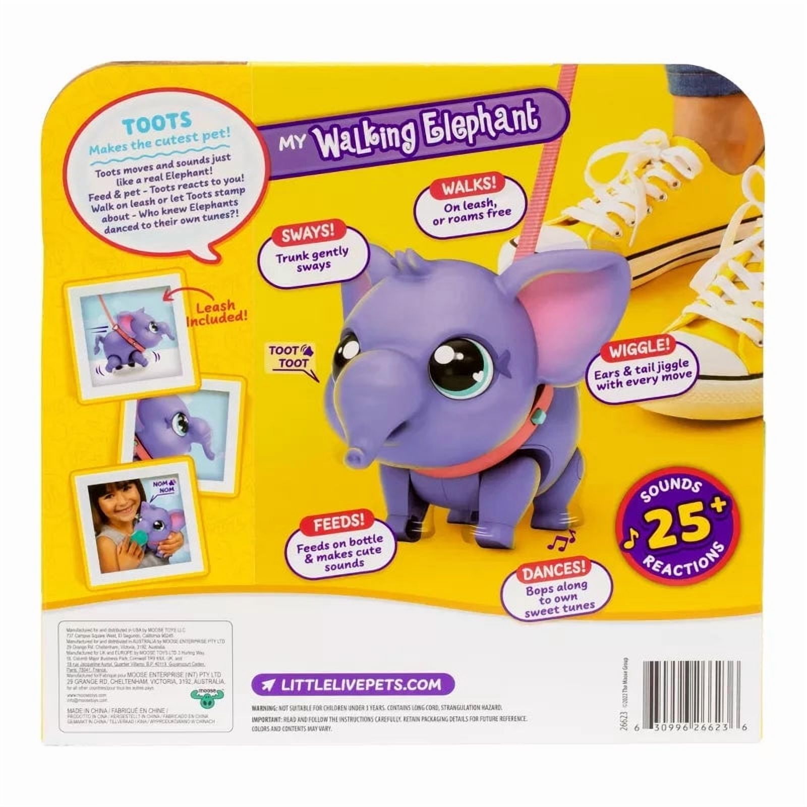 Little Live Pets My Walking Elephant Toots Interactive Toy (Jungle Series)