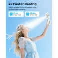thumbnail image 2 of Handheld Misting Fan Portable, Powerful High Speed, Small Personal Rechargeable Cooling Mister Fan Water Spray Mist, 4000mAh Battery Operated for Travel Indoor Outdoor Hand Desk (Black),White, 2 of 16