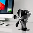thumbnail image 2 of Giantex 5 Blades Wood Burning Stove Fireplace Fan, Multi-Function Heat Dissipation Automatic Fan for Wood Log Burning & Circulating Warm, Eco Friendly, 2 of 6