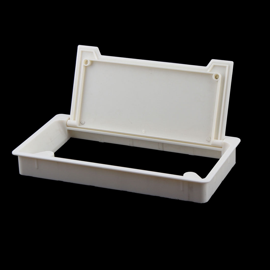 Plastic Rectangular Pc Desk Cable Grommets Wire Hole Cover Cream