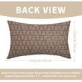 thumbnail image 4 of Brown Floral Lumbar Pillow Covers 12x20 Set of 2 Rustic Old Style Block Print Outdoor Decorative Throw Pillows Farmhouse Vintage Flowers Rectangle Pillowcases Decor for Home Sofa Couch Bed, 4 of 6