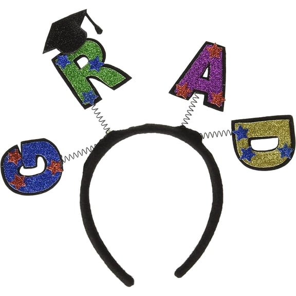 PMU Glittered Grad Boppers, One Size, Multicolored Pkg/1