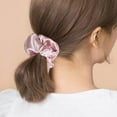 thumbnail image 4 of Satin Set Scrunchie Ropes Accessories Hair Ties Colours Elastic Ponytail Silk Headband,Pink Woven Hair Rope, 4 of 6