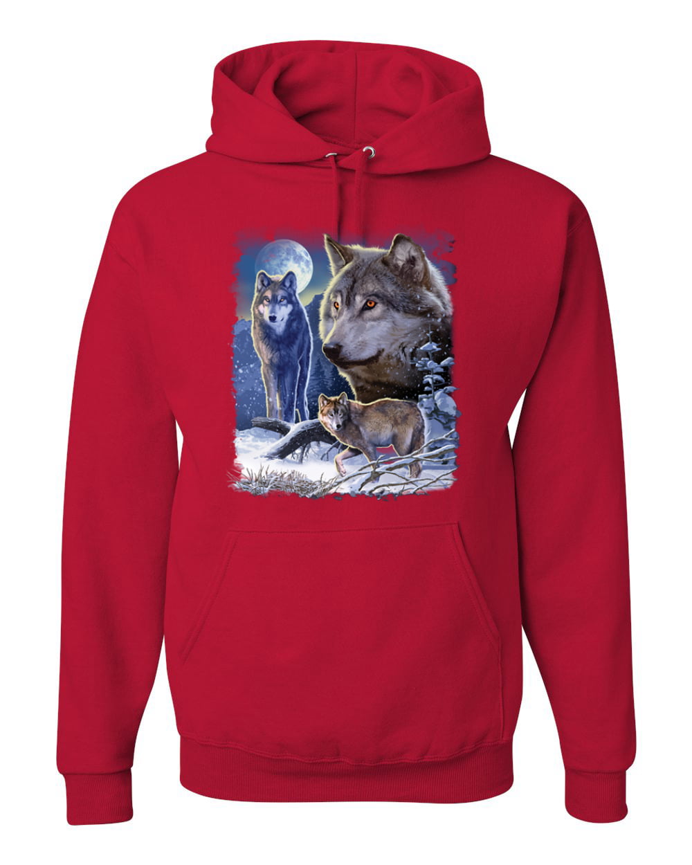 Unisex Thin Sweatshirts Wolf Wild Land Loose Printed 3D Hoodies Men Hooded