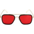 thumbnail image 1 of Gafas de sol AIEYEZO Tony Stark vintage con montura metálica cuadrada, 1 of 7