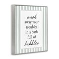 thumbnail image 3 of Stupell Industries Bubble Bath Phrase on Stripes Gray Framed Giclee Art design by Lettered and Lined, 20 x 16, 3 of 8