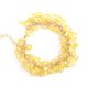 thumbnail image 1 of Xiao Hua Pulsera de cuentas hecha a mano, ideal para hombres y mujeres, con borlas de cristal de piedra natural irregulares y gotas de agua de piedra triturada (amarilla)., 1 of 5