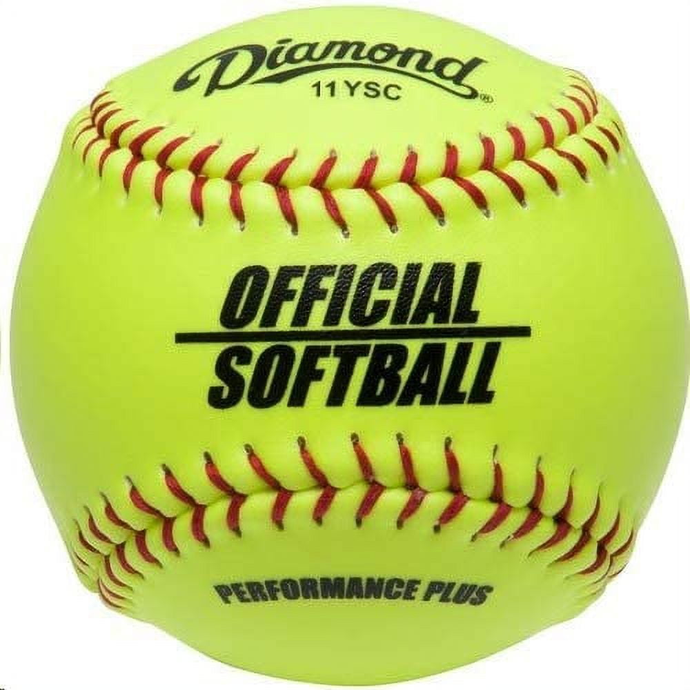 Diamond Sports 6-Gallon Black Ball Bucket with 18 11YSC 11-inch Yellow Softballs