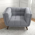 thumbnail image 5 of Allen Mid-Century Modern Tight Back Fabric Upholstered Armchair in Light Gray, 5 of 7