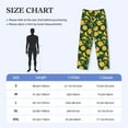 thumbnail image 2 of Mens Pajama Pants - Soft Sleep & Lounge Pants for Men, Cute Lemon Green Leaves Cuteness Casual PJ Bottoms Pants with Pockets, 2 of 5