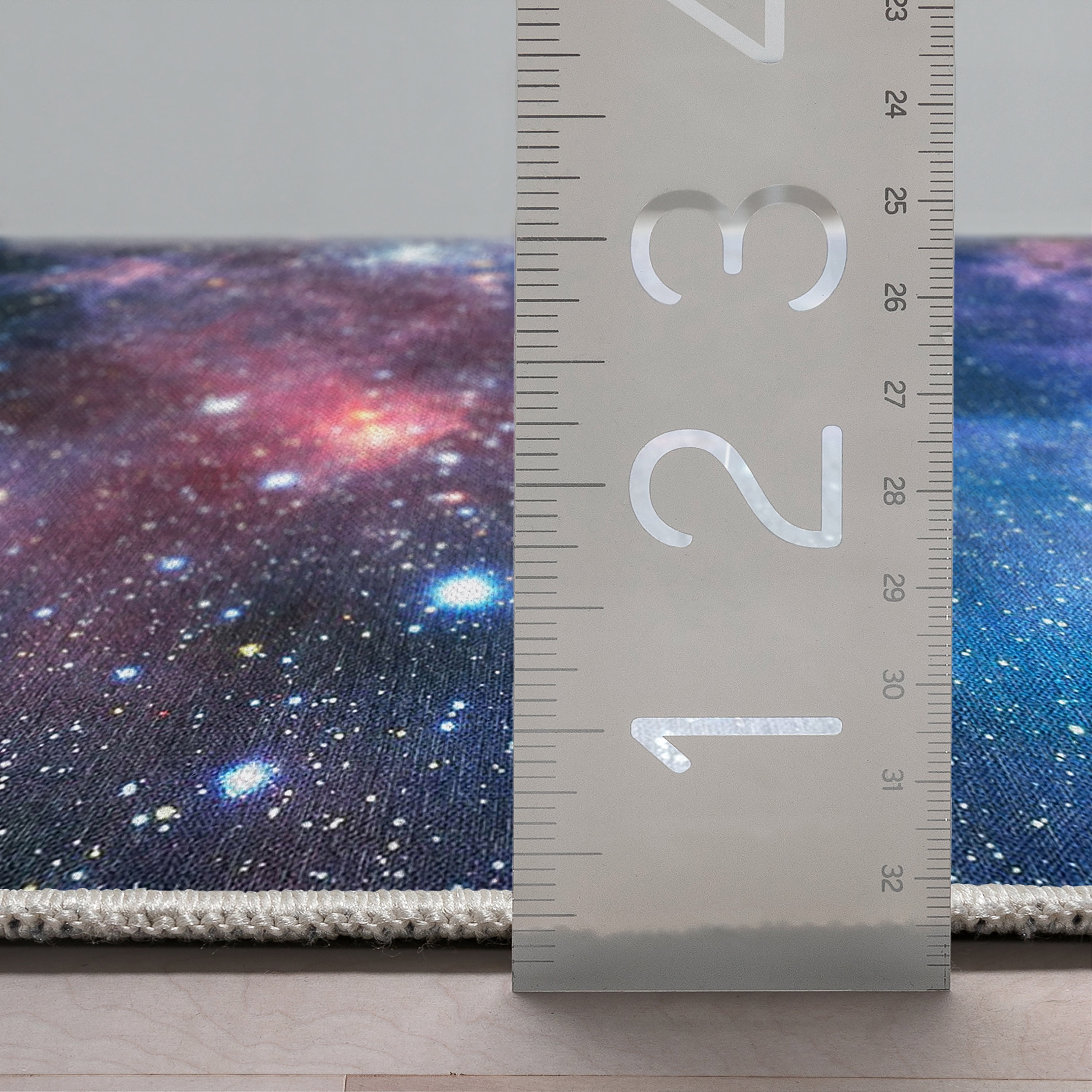 Well Woven Celestial Space Nebula Space Nebula Constellation Multi Color Flat Pile Easy to Clean 5'3" x 7'3" Area Rug for Living Room Dining Room Bedroom and Kitchen