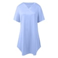 thumbnail image 7 of XIAONU V-Neck Nightgown for Women Hi-Low-Hem Bedroom Night Dresses, 7 of 7