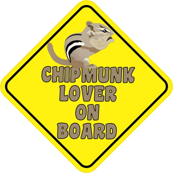6in x 6in Chipmunk Lover On Board Sticker