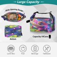 thumbnail image 5 of DIXRUYEE Lunch Bag Double Deck Lunch Cooler Box Fashion Colorful Frog Pattern, 5 of 7