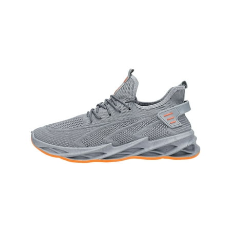 

Difumos Mens Slip Resistant Fly Woven Sneakers Comfortable Training Casual Shoes Grey 7.5